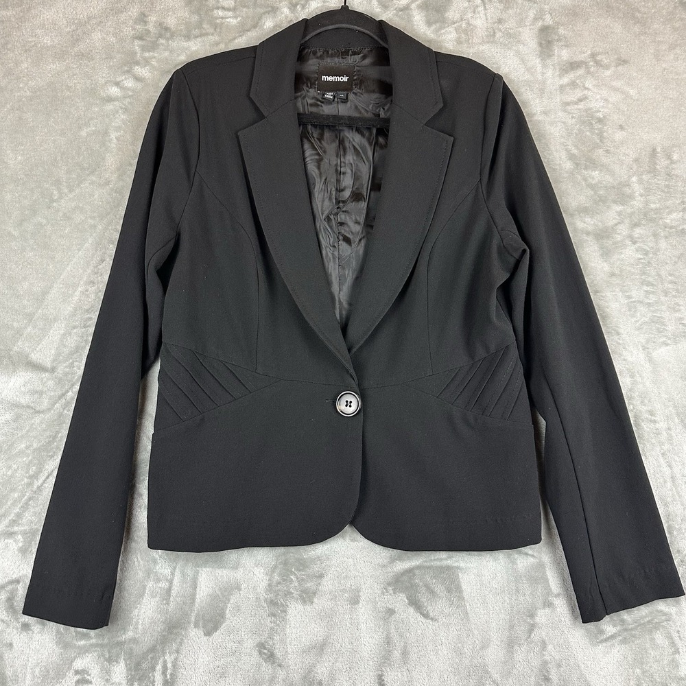 Memoir Blazer Women's XL Black Single Button